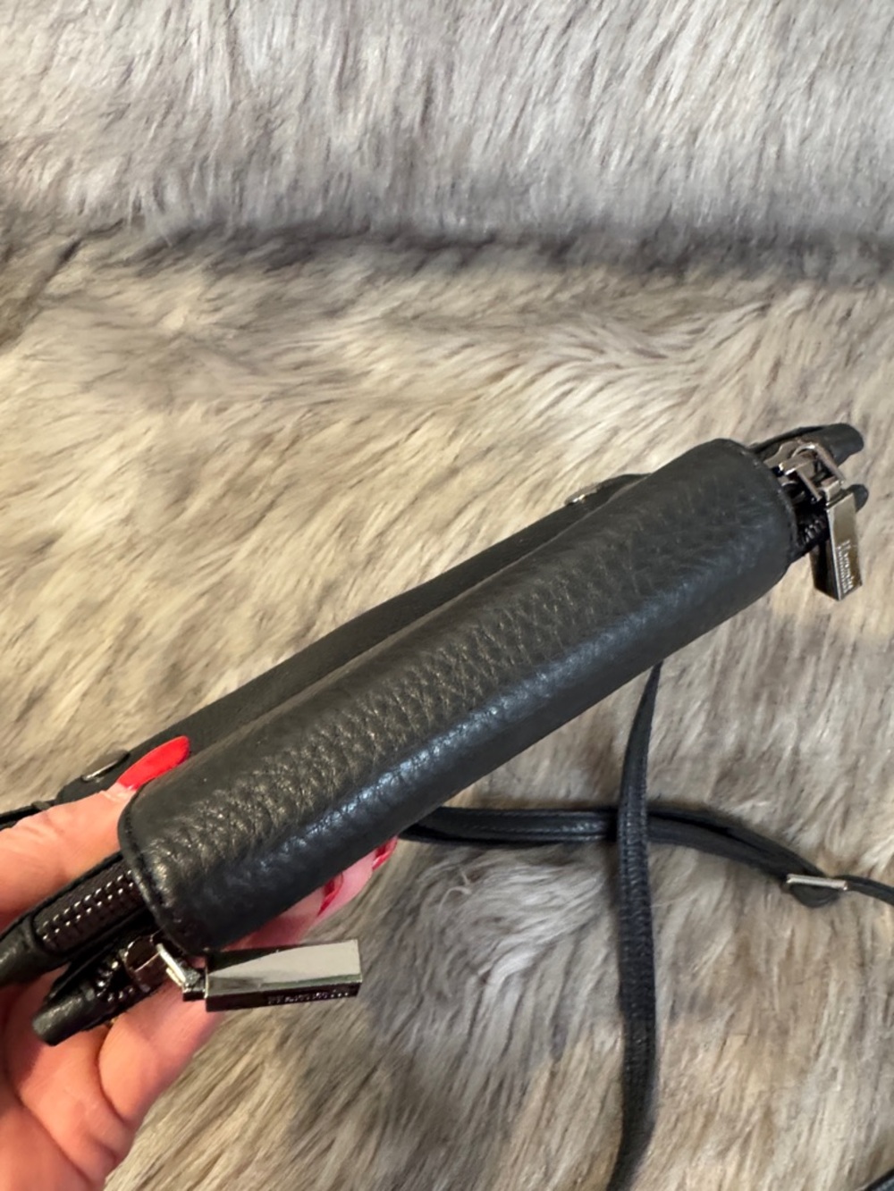 Hammitt Black Leather Crossbody Bag with Silver Studs PRICE FIRM - Picture 10 of 12